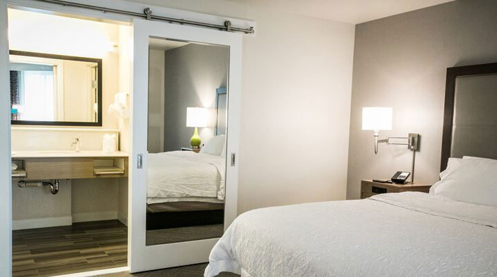 Hampton Inn mirror barn door AC9000